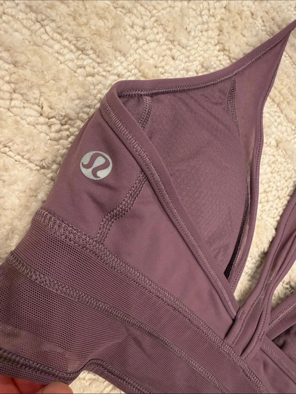 Lululemon Seek The Heat Bra Purple Fog Size 8